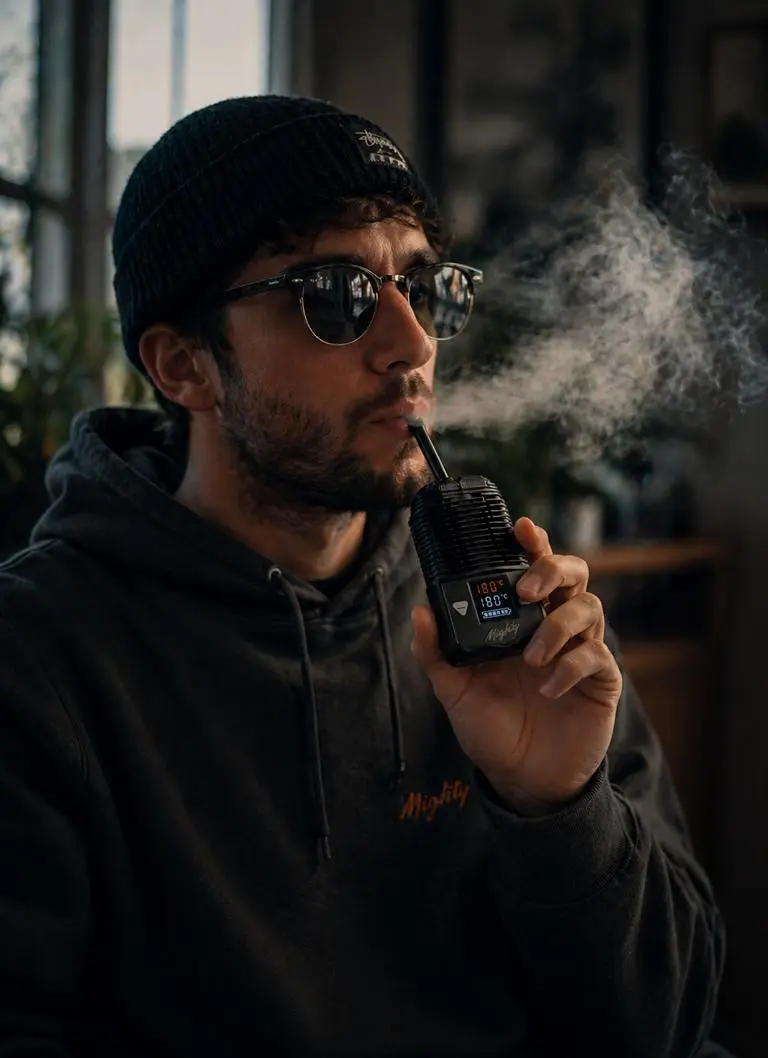 House of Vape Kunde raucht Vaporizer