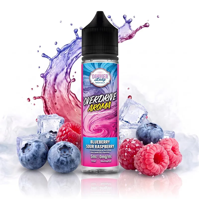 DINNER LADY Overdrive - Blueberry Sour Raspberry Longfill Aroma