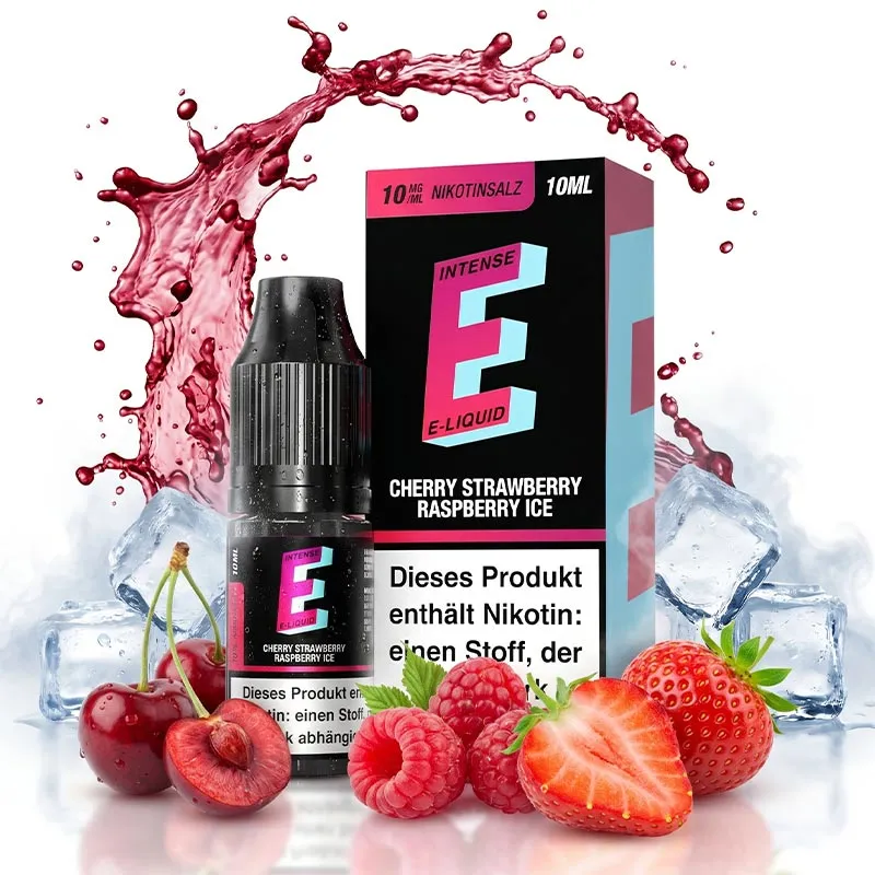 E-INTENSE - Cherry Strawberry Raspberry Ice Nikotinsalz Liquid