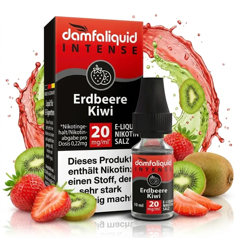 DAMFALIQUID INTENSE - Erdbeere Kiwi Nikotinsalz Liquid