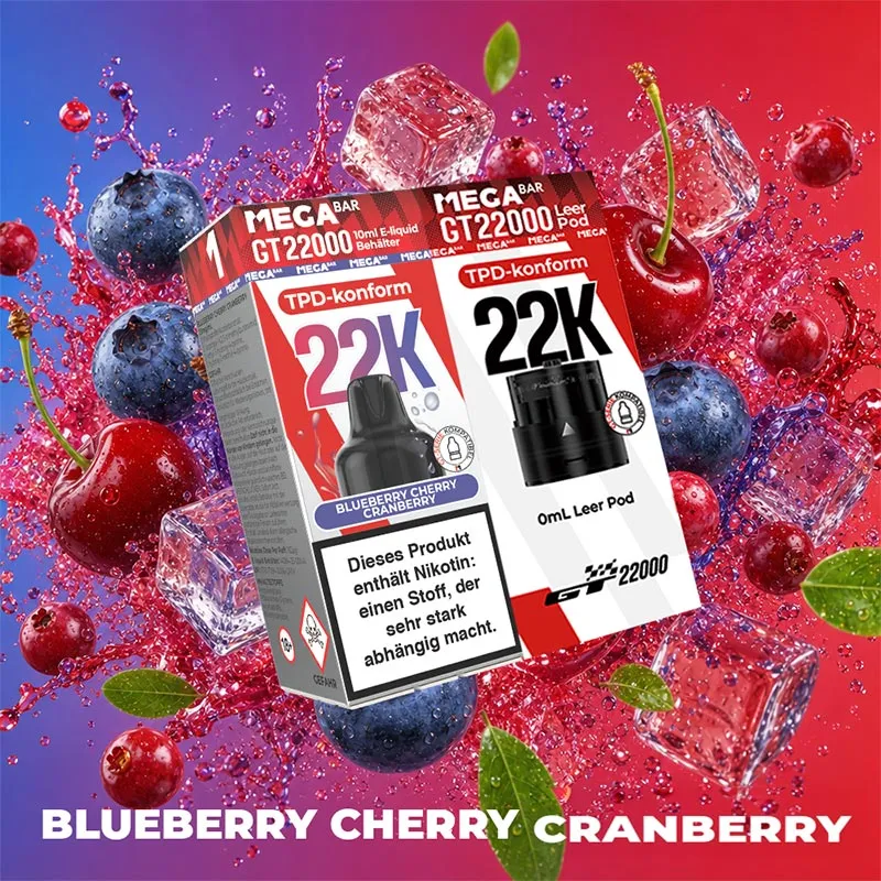 MEGABAR GT 22000 Pod - Blueberry Cherry Cranberry