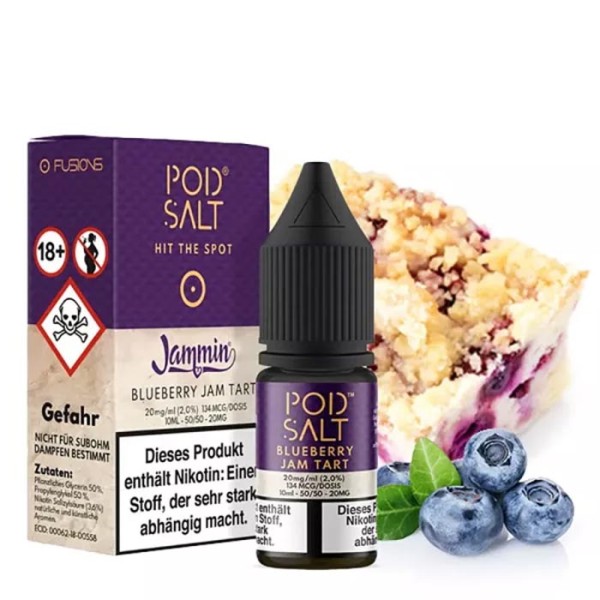 POD SALT FUSION - Blueberry Jam Tart Nikotinsalz