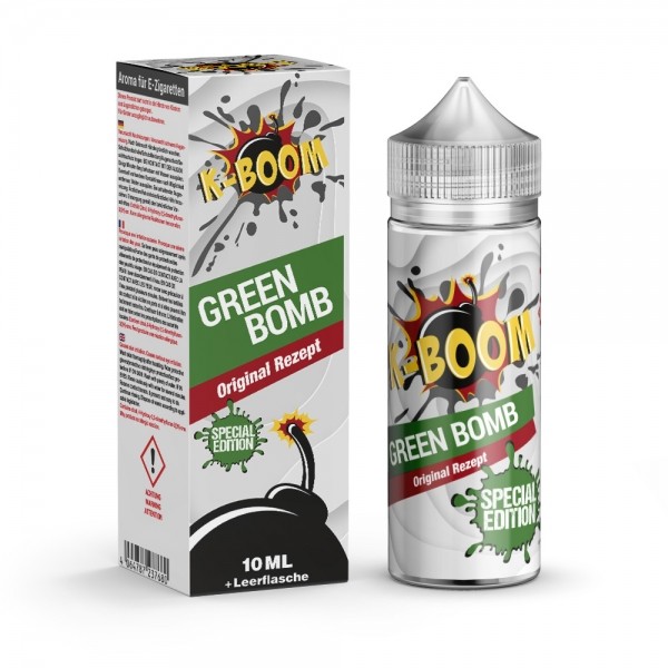 Green Bomb Special Edition Aroma von K-Boom ♥ Kaktus, Kiwi, Koolada ✔ 10% ✔ Inkl. 120ml Leerflasche ✔